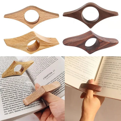 Hot Wooden Thumbsupport Page Reading Book Bookmark Onehand Holder for Thumb Book Office Book Lovers Fast Diyreading Aid Tools