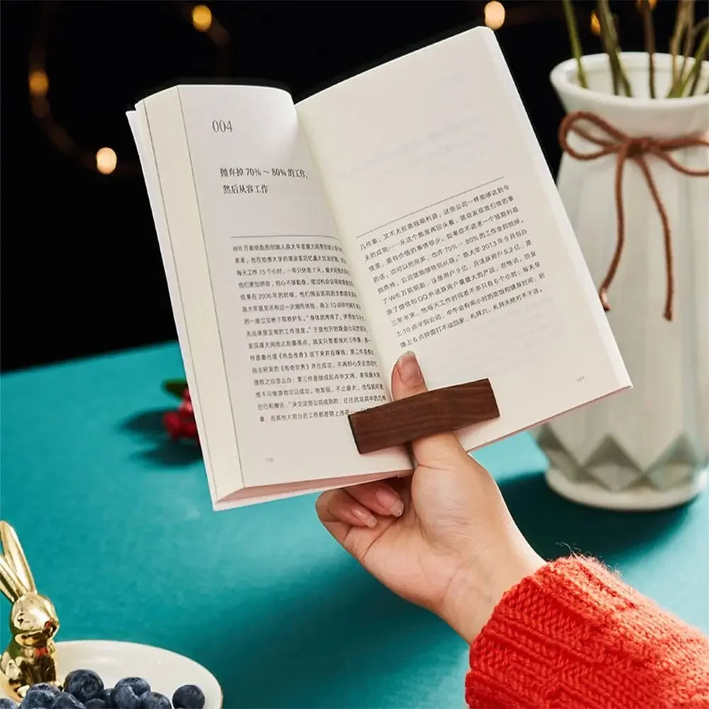 Hot Wooden Thumbsupport Page Reading Book Bookmark Onehand Holder for Thumb Book Office Book Lovers Fast Diyreading Aid Tools